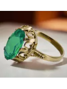 14k žlté zlato Smaragd  Vintage Jewlery vrc134y